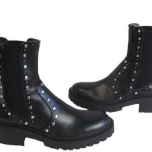 Zara Trafulac Studded Combat/Moto Ankle